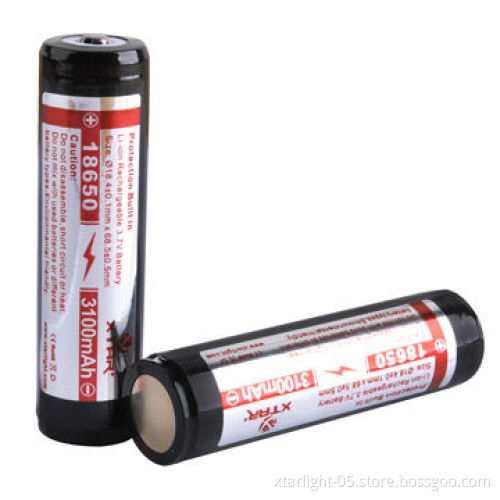Battery, 18650, 3,100mAh, Specially designed for high-performance flashlights and E-cigarette